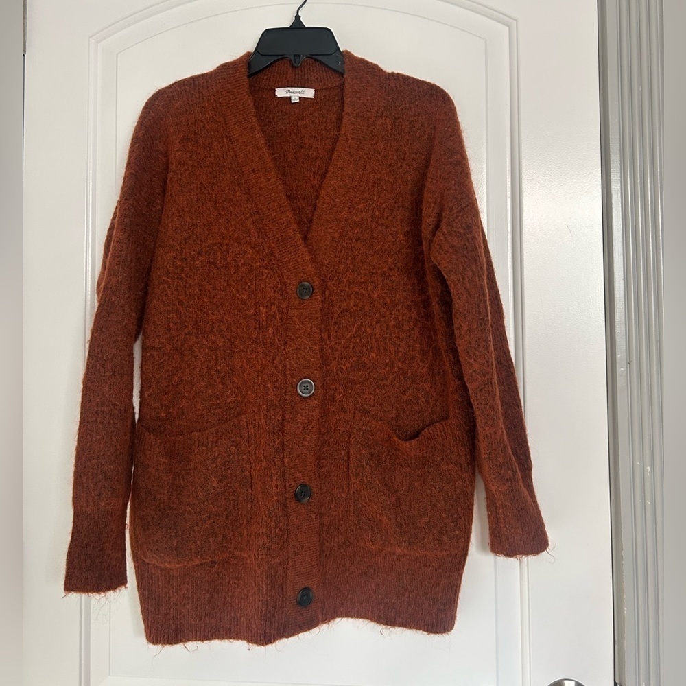 Madewell Women's Cowen Cardigan Sweater size small wool blend relaxed NG753